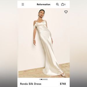 Reformation Ronda Silk Dress